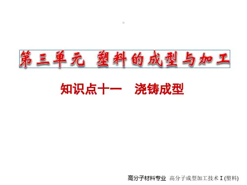 知识点十一  浇铸成型