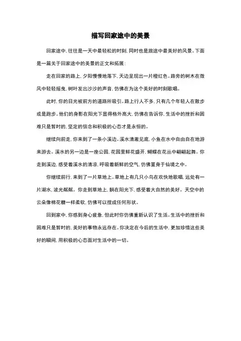 描写回家途中的美景