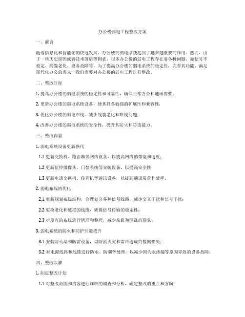 办公楼弱电工程整改方案
