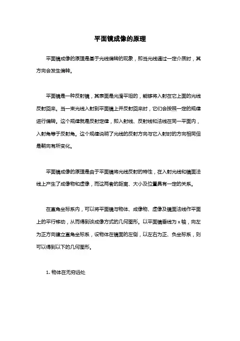 平面镜成像的原理