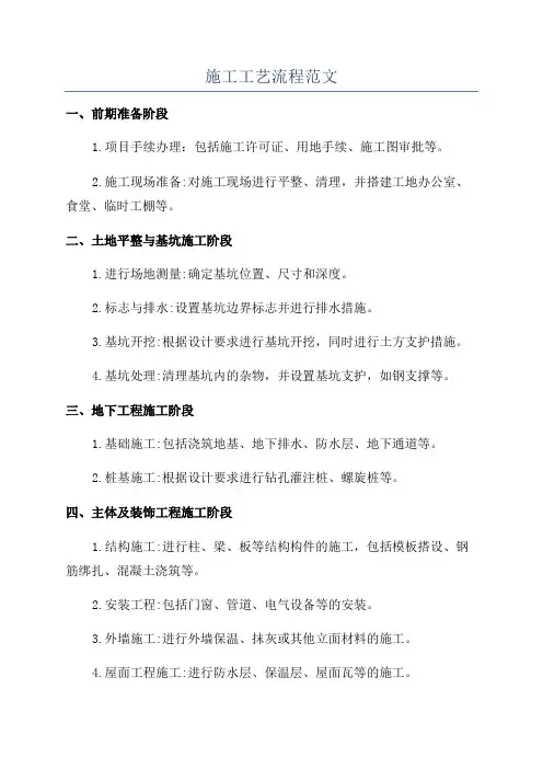 施工工艺流程范文