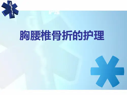 胸腰椎骨折护理PPT课件