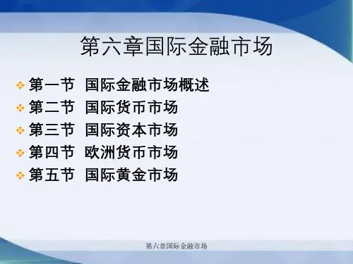 第六章国际金融市场