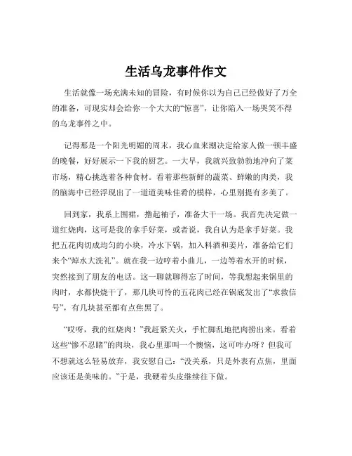 生活乌龙事件作文