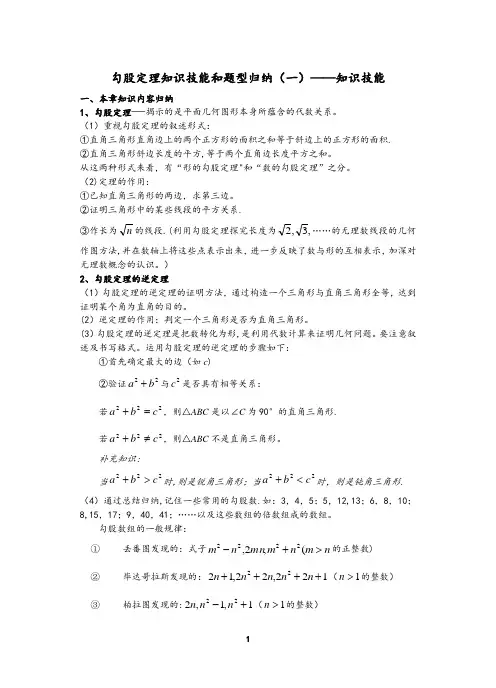 勾股定理题型总结【范本模板】