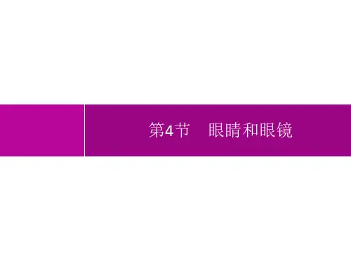 人教版初中物理八年级上册精品教学课件 第5章 透镜及其应用 第4节 眼睛和眼镜