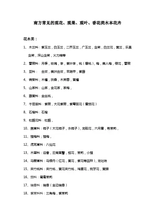 南方园林植物