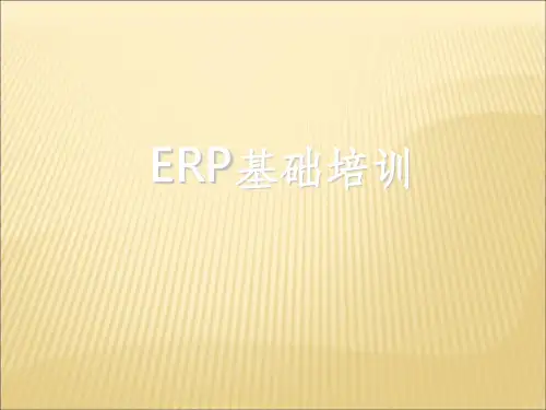 ERP基础培训ppt课件
