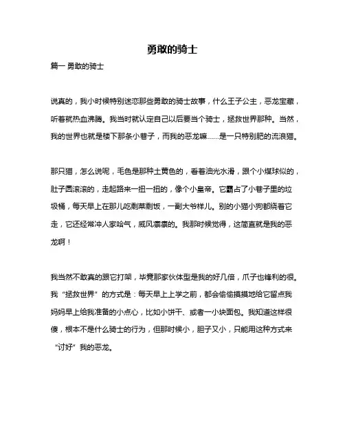 作文《勇敢的骑士》