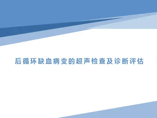 后循环缺血病变的超声检査及诊断评估