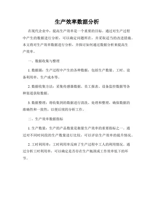 生产效率数据分析