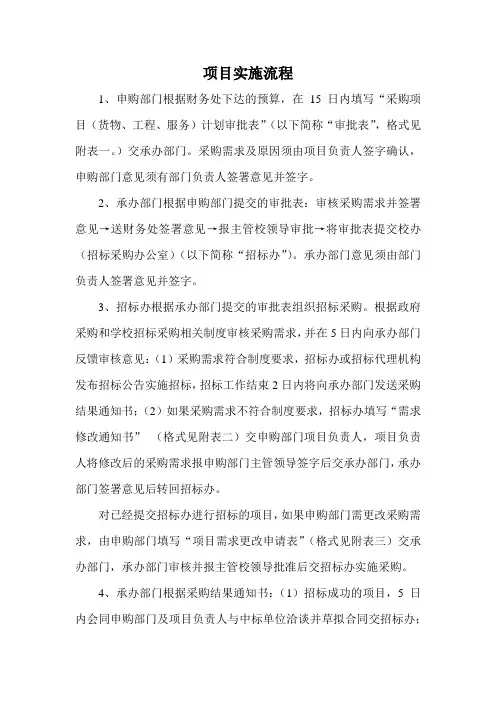 项目采购实施流程