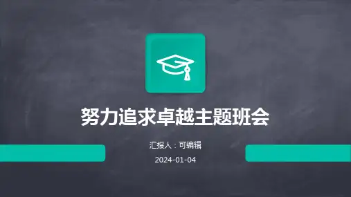 努力追求卓越主题班会 (2)