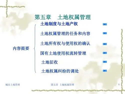 第五章 权属管理