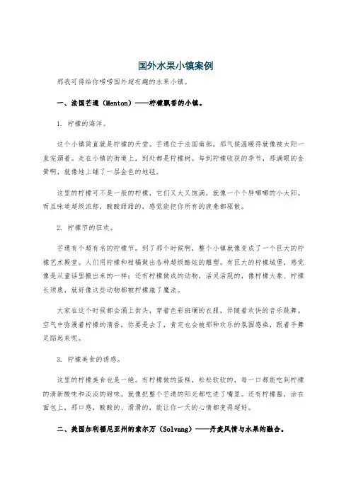 国外水果小镇案例