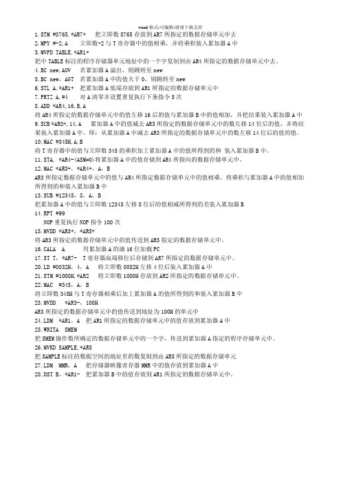 DSP指令解释