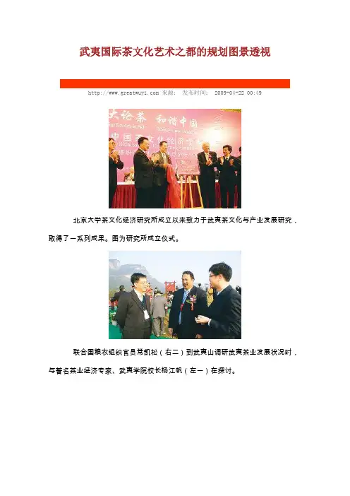 (大观茶论)武夷国际茶文化艺术之都的规划图景透视汇总
