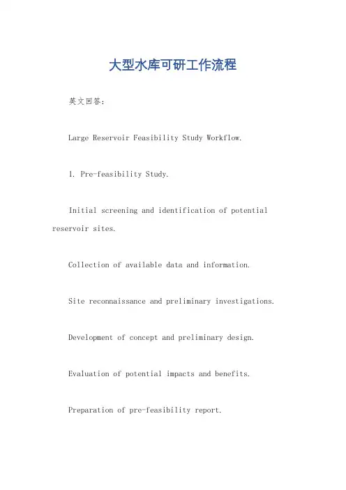 大型水库可研工作流程