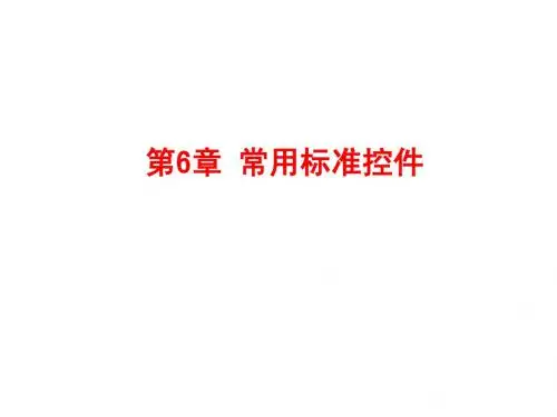 第6章 常用标准控件