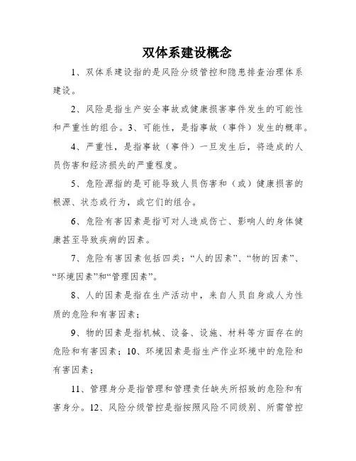 双体系建设概念