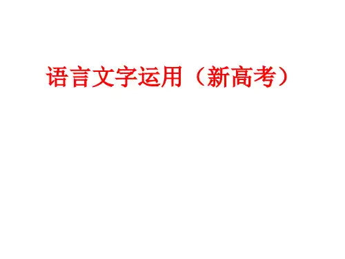 语言文字运用专练(新高考)课件(18张PPT)