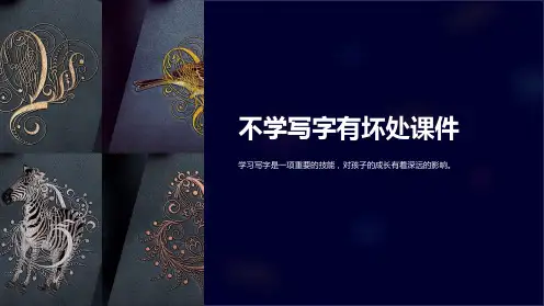 不学写字有坏处课件