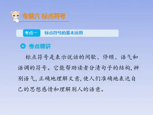 六年级下册语文课件-小升初考点串讲 专题六 标点符号_全国通用(共31张PPT)