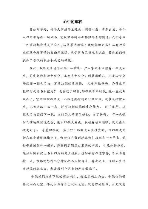 心中的顽石