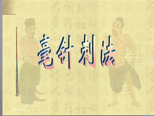 《针灸学》课件毫针刺法