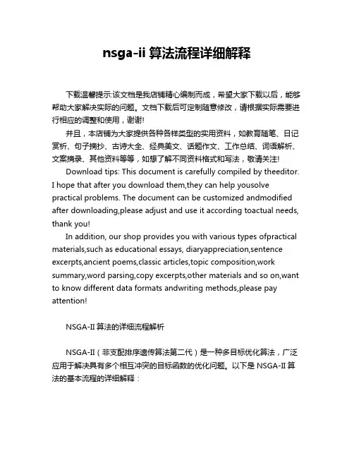 nsga-ii算法流程详细解释