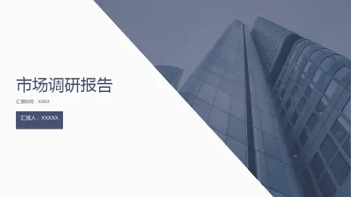 市场调研报告PPT模板