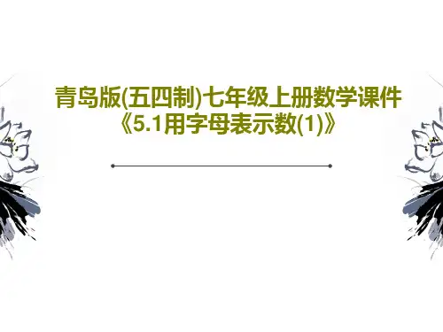 青岛版(五四制)七年级上册数学课件《5.1用字母表示数(1)》共27页文档