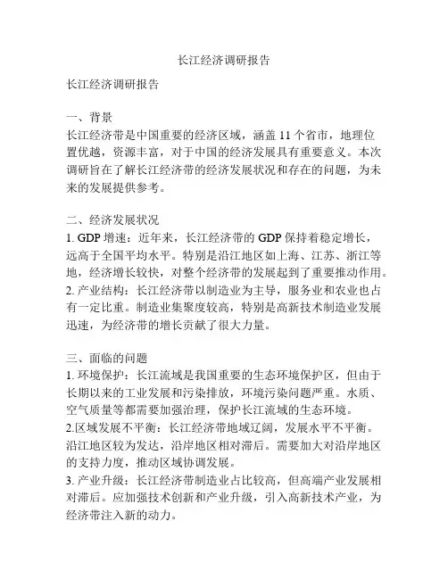 长江经济调研报告