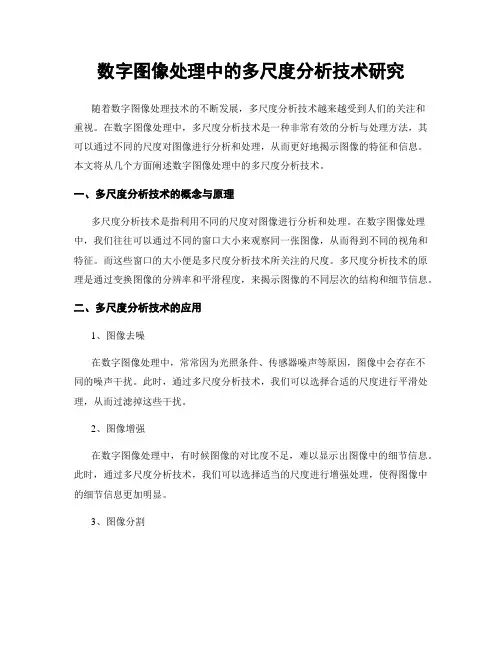 数字图像处理中的多尺度分析技术研究