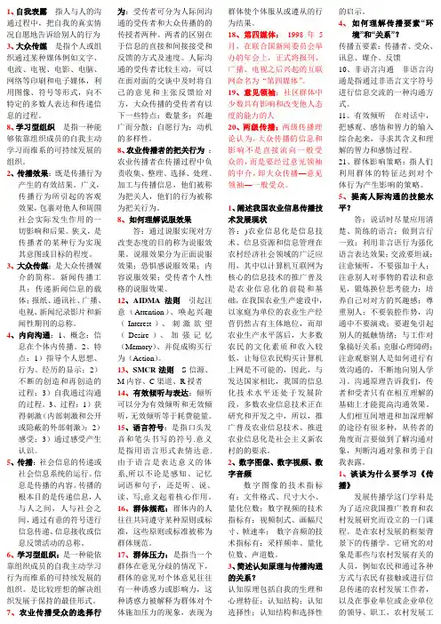 农业传播技术与应用