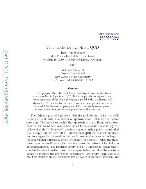 Tube Model for Light-Front QCD