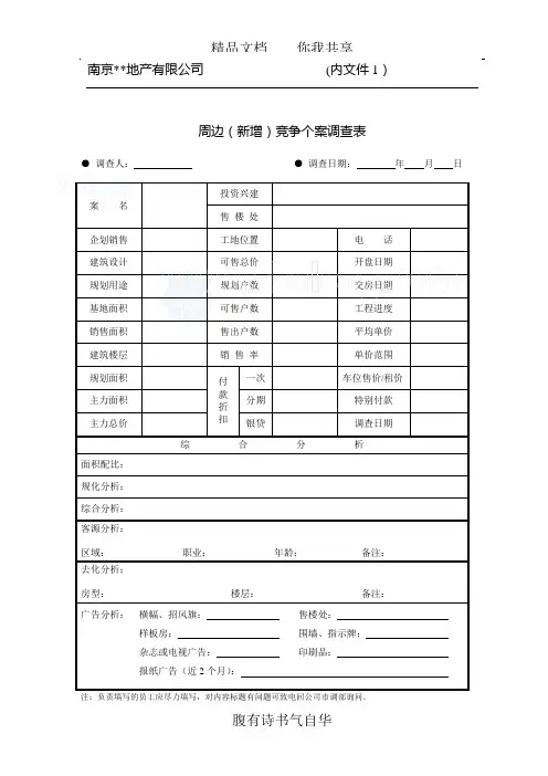 某公司整套销售表格_secret