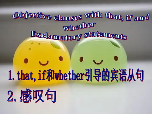 课件 中考英语语法宾语从句和感叹句讲解