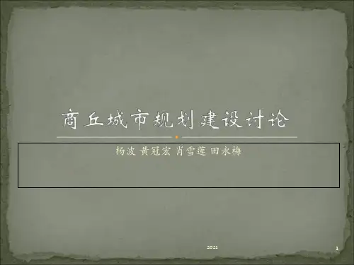 商丘古城调研报告PPT课件