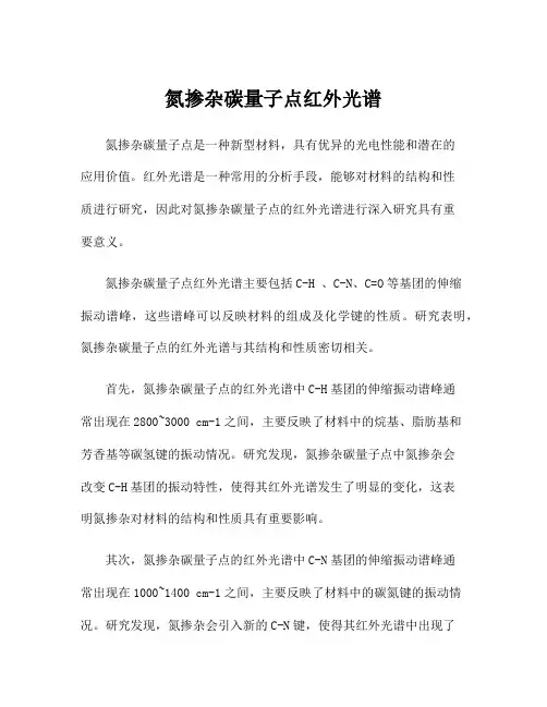 氮掺杂碳量子点红外光谱