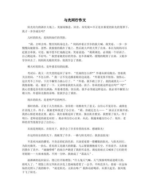 与光同行作文