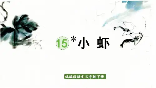 统编版三年级语文下册 第四单元 15《小虾》课件