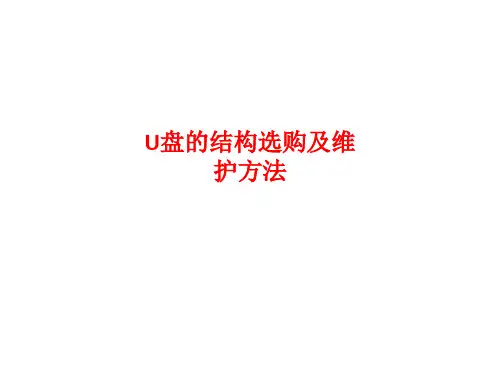 [课件]U盘的结构选购及维护方法PPT