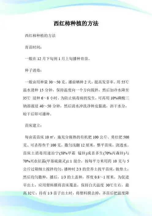 西红柿种植的方法.doc