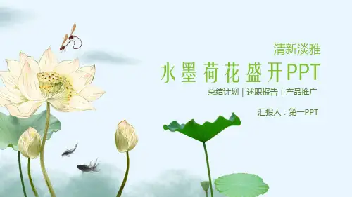 雅致荷花-PPT课件 