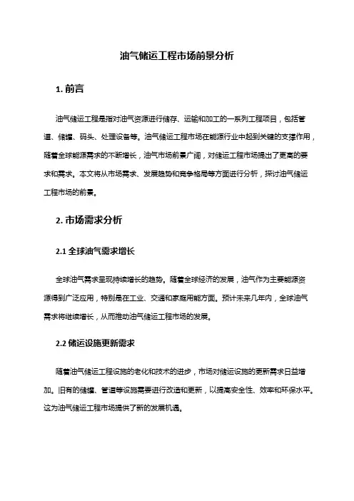 2024年油气储运工程市场前景分析