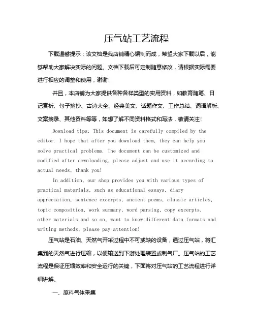 压气站工艺流程