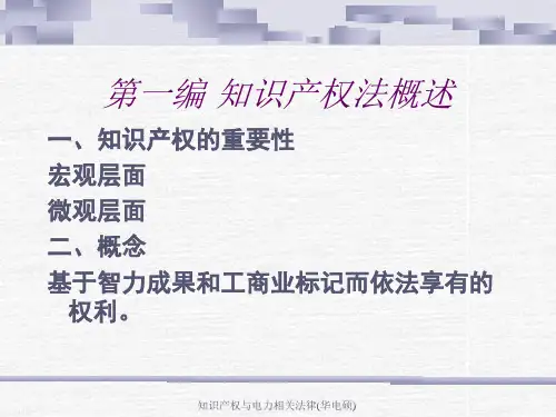 知识产权与电力相关法律华电硕课件