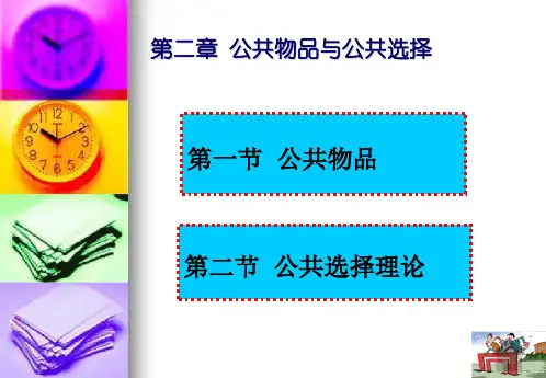 财政学第二章公共物品与公共选择PPT课件