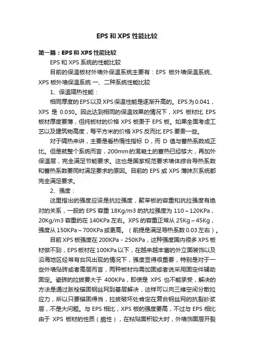 EPS和XPS性能比较